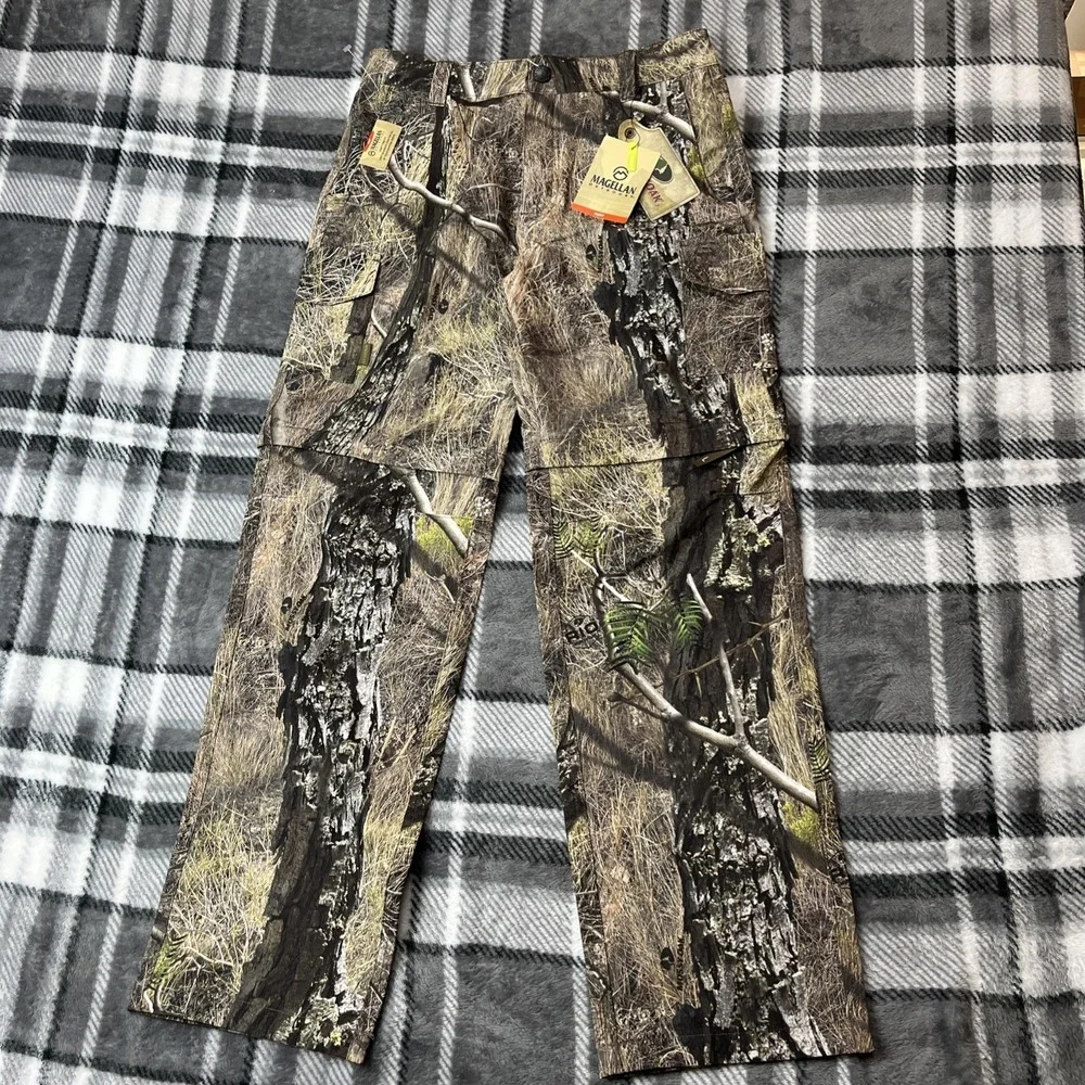 Magellan Convertible Zip Off Pant Youth L 29X29 Mossy Oak Brush Camo‎ Cargo NWT